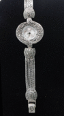 Серебряные часы с марказитами и цирконом