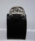Серебряное кольцо с марказитами "Слоны"