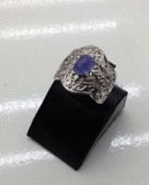 Серебряное кольцо с фиолетовым опалом