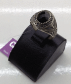 Серебряное кольцо с черным ониксом