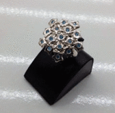 Серебряное кольцо с синим топазом